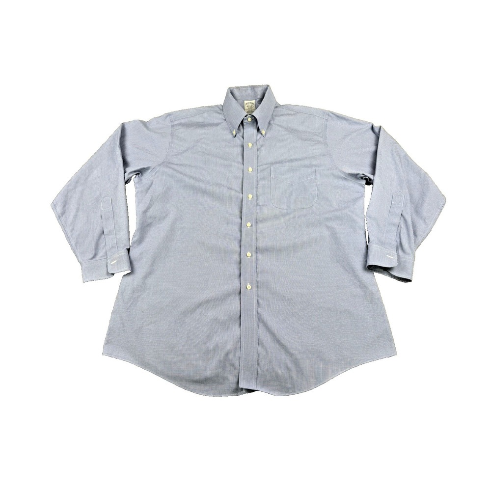 Brooks Brothers Blue Regent Original Polo Button Down Shirt Size 16 1/2 / 34